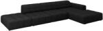 Cosmopolitan Design Fekete kárpitozott sarokkanapé Cosmopolitan Design Chicago 341 cm, jobb (COS_RCO_140_F1_CHICAGO7)