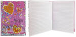 Wiky Jegyzetfüzet 80 lap szív motívum, glitter folyadékkal 15 x 21 cm (011579)