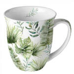 Ambiente Jungle Leaves white porcelánbögre 0, 4l (18418215)