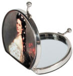 Fridolin Zsebtükör nagyítós, textilbevonatú, 7x7, 5x2, 5cm, Sissi