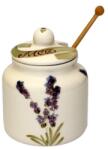 Vanilia Kerámia Violin levendulás méztartó nagy, csurgatóval, kerámia, kézzel festett 7, 5dl (V-K-52-30-02)