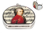 Fridolin Zsebtükör nagyítós 7x7, 5x2, 5cm, textilbevonatú, Mozart