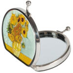 Fridolin Zsebtükör nagyítós, textilbevonatú, 7x7, 6x2, 5cm, Van Gogh: Sonnenblumen