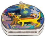 Fridolin Zsebtükör nagyítós, textilbevonatú, 7x7, 5x2, 5cm, Rosina Wachtmeister: Wonderland