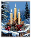  Fenyőillatú Gyertyafény - számfestő készlet