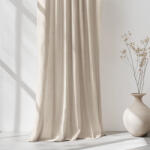 Goldea lenvászon keveréket tartalmazó drapéria - természetes színű 200x145 cm
