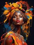 NORIMPEX - Puzzle Pictura cu diamant: femeie africana 30x40 cm - 1 - 39 piese