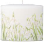  Ellipszis Gyertya Hóvirágok 115X53X100Mm - gyertyakvilaga