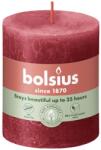 Bolsius Rustic Shine Henger 68X80Mm Delicate Red, Piros Gyertya