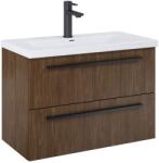 Roca Set mobilier baie (masca si lavoar cu doua sertare) Roca Kwadro Plus 80x38xH53 cm, maro (alpine walnut) (A852476540)