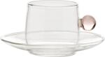 Zafferano Ceașcă pentru cafea Bilia 120 ml roz deschis cu farfurioară (BA00808)