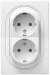 ALING-CONEL EON 2x2P+F dugalj 16A komplett fehér E604.00 (E604.00)
