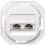 ALING-CONEL EON 2xRJ45 csatlakozó aljzat Keystone betéttel Cat6 UTP keret nélkül fehér E615.0 (E615.0)