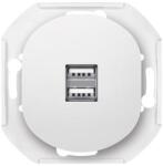 ALING-CONEL EON 2xUSB töltő csatlakozó aljzat 21A 5V= keret nélkül fehér E6161.0 (E6161.0)
