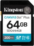 Kingston SDXC Canvas Go Plus 64GB C10/UHS-I/U3/V30 SDG4/64GB