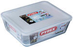 Pyrex 203232 Cook & Freeze téglalap sütőtál, műanyag tetővel 27x22x9 cm 4l