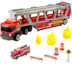 Mattel Matchbox tűzoltó szállító kamion tűzoltóautóval (HHJ12) - morzsajatekbolt