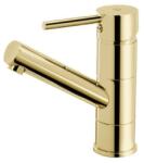FDesign Baterie lavoar cu pipa mobila Fdesign Flusso, cu ventil click-clack, auriu lucios (FD1-FLS-2A-55) (FD1-FLS-2A-55)