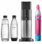 SodaStream Duo CO2 szaturátor fekete 2 palack 1L üveg és műanyag (201094)