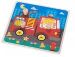 KIK Tűzoltó autó mintás fa puzzle - 15 x 15 cm (KX5368_2) - jatekbolt