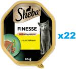 Sheba Finesse 22x85 g teljes értékű nedves eledel felnőtt macskáknak csirkehússal és pürével