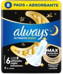 Always Ултра Найт, Размер 6, дамски превръзки, Дуо, s6, 8бр (8700216213905)