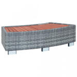 vidaXL Treaptă pentru spa, gri, 92 x 45 x 25 cm, poliratan (46461) - izocor