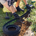 Nortene 40 mm Flexible Edge ágyásszegély, műanyag gyepszegély, leszúrótüskével, fekete (10 méter) rugalmas (2023166)