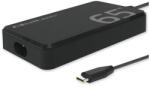 Qoltec 65W GaN Szupergyors SLIM tápegység | PD | 5-20V | 3.25A | USB-C 3.1 | Laptop | MacBook | Okostelefon | + kábel (QC-52421)