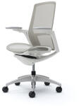 Okamura Finora prémium ergonomikus irodai szék - fehér váz, fehér keret, szürke háló