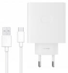 OPPO 67W hálózati tölőadapter, töltőfej, 1 x USB-A + USB-C adatkábel, töltőkábel, fehér (VCB7OAEH)