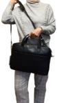 RIALTO fekete unisex laptoptartós, A/4-es irattartó táska RT10050PQ-03