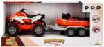 Sunman Set Super ATV cu remorca si barca, Maxx Wheels, Portocaliu