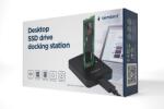 RaidSonic Gembird DD-U3M2 Dokkoló Állomás Tárolóegységhez USB 3.2 Gen 1 Type-C Fekete