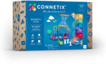  Connetix csempe - Mágneses építőkészlet szivárványos labdapálya 66 db (13882599)