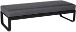 Fermob Sötétszürke kárpitozott pad Fermob Bellevie 148 cm fekete talppal (FB-8494-42-A3)