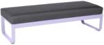 Fermob Sötétszürke kárpitozott pad Fermob Bellevie 148 cm lila talppal (FB-8494-D1-A3)