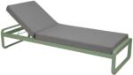 Fermob Szürke kárpitozott kerti nyugágy Fermob Bellevie zöld talppal (FB-8502-82-79)