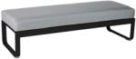 Fermob Szürke kárpitozott pad Fermob Bellevie 148 cm fekete talppal (FB-8494-42-79)