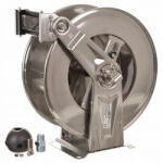  Ramex automata rozsdamentes acél tömlődob 20m, 1/2" csatlakozóval, 400 bar nyomásig INOX AISI 30 (TRS1-3015)