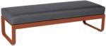 Fermob Sötétszürke kárpitozott pad Fermob Bellevie 148 cm, földpiros talppal (FB-8494-20-A3)
