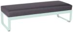 Fermob Sötétszürke kárpitozott pad Fermob Bellevie 148 cm mentazöld alappal (FB-8494-A7-A3)