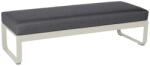 Fermob Sötétszürke kárpitozott pad Fermob Bellevie 148 cm világosszürke talppal (FB-8494-A5-A3)