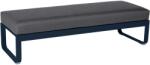 Fermob Sötétszürke kárpitozott pad Fermob Bellevie 148 cm, sötétkék talppal (FB-8494-92-A3)
