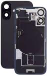 Apple iPhone 16 Plus - Hátsó üveg + Kamera lencse + Fémlemez + Magsafe mágnes (Black), Black