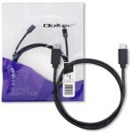 Qoltec USB 2.0 kábel C típusú férfi | USB 2.0 C típusú férfi | 1, 4m | Fekete (52343)