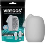 VIBEGGS Naughty Nubs - vibrációs tojás maszturbátor (fehér) - sexshopcenter