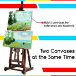  MEEDEN H-Keretes Műtermi Festőállvány - Összecsukható és Gurítható