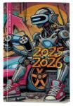 Realsystem Diák zsebkönyv REALSYSTEM papírborító 125x205mm graffiti 2025-2026 (5313-60) - fotoland