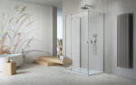 Radaway ? Essenza Brushed Nickel ? KDJ+S ? szögletes ? szálcsiszolt króm zuhanykabin 100x80 átlátszó balos (13828)